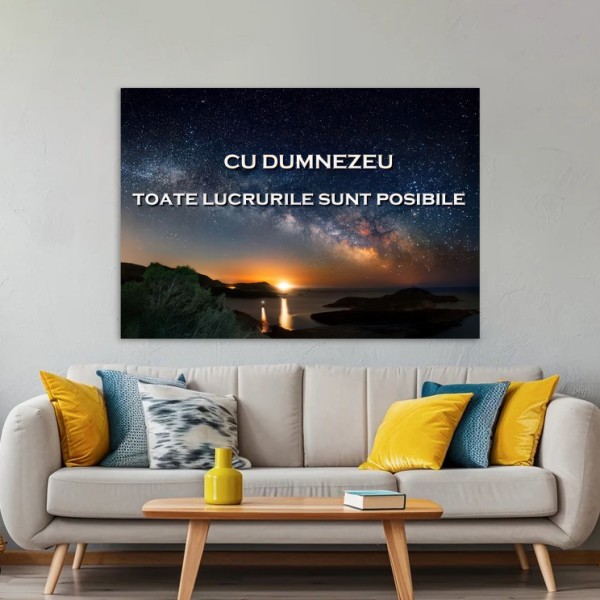 Tablou Canvas Cu Dumnezeu toate lucrurile sunt posibile