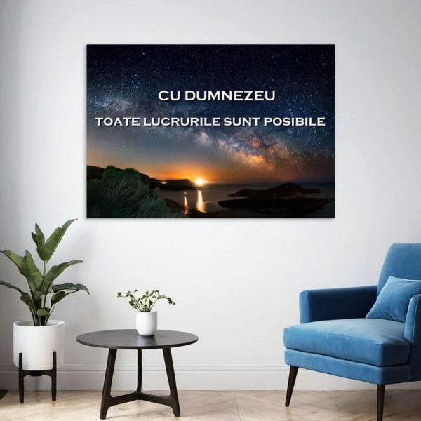 Tablou Canvas Cu Dumnezeu toate lucrurile sunt posibile