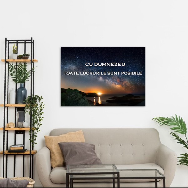 Tablou Canvas Cu Dumnezeu toate lucrurile sunt posibile