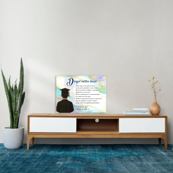 Tablou personalizat pentru absolvirea fiului tau