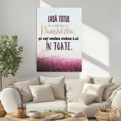 Tablou Canvas Versete biblice - Lasa totul in mainile lui Dumnezeu