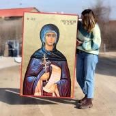 Icoana placata cu foita aurie Sfanta Parascheva de la Iasi