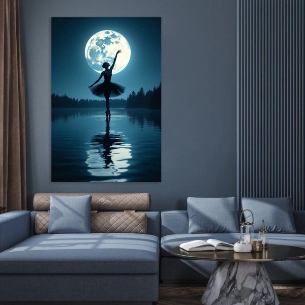 Tablou canvas Balet sub luna