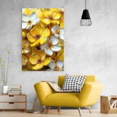 Tablou canvas Rapsodie in galben si alb