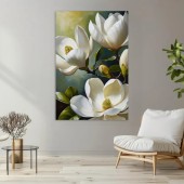 Tablou canvas Vis cu flori albe