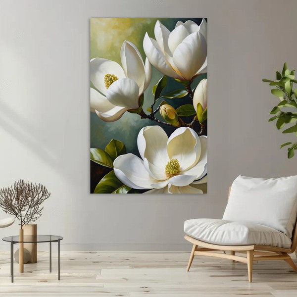 Tablou canvas Vis cu flori albe