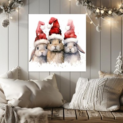 Tablou Canvas de Crăciun - Iepurașii de Crăciun