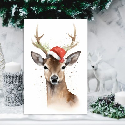 Tablou Canvas de Crăciun – Renul de Crăciun