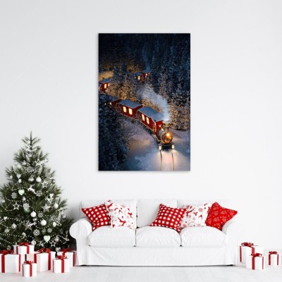 Tablou Canvas de Crăciun – Trenul Crăciunului