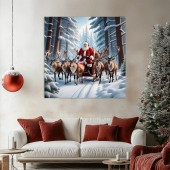 Tablou Canvas de Crăciun - Magia renilor