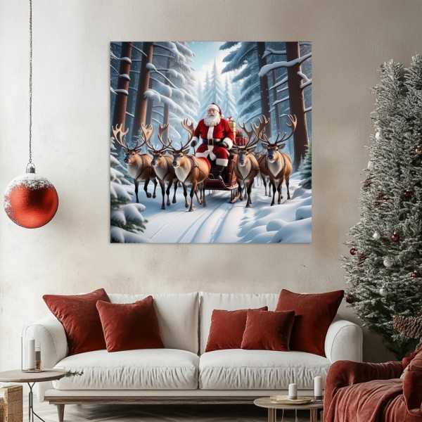 Tablou Canvas de Crăciun - Magia renilor