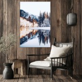 Tablou Canvas de Crăciun -Oglinda Munților