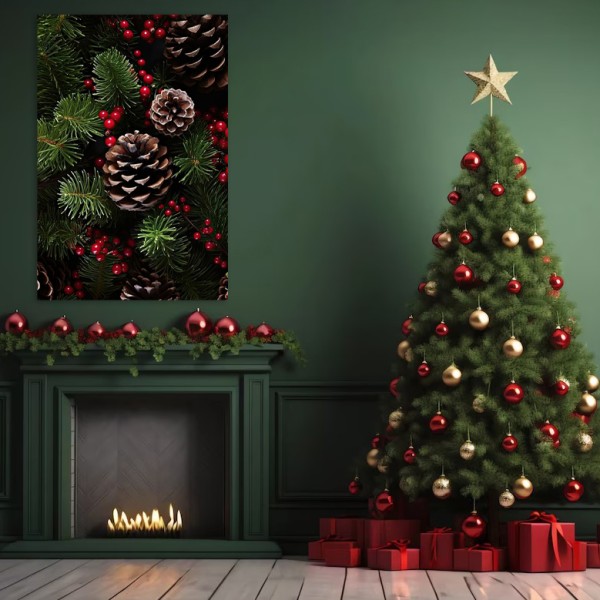 Tablou Canvas de Crăciun – Aurora Crăciunului