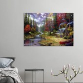 Tablou Canvas Amurgul în Munți