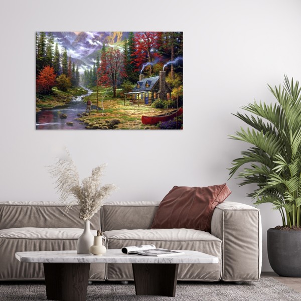 Tablou Canvas Amurgul în Munți