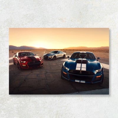 Tablou canvas Apus Metalic