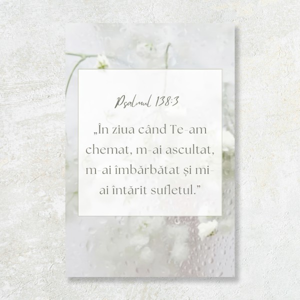 Tablou Canvas Versete biblice - Psalmul 138:3