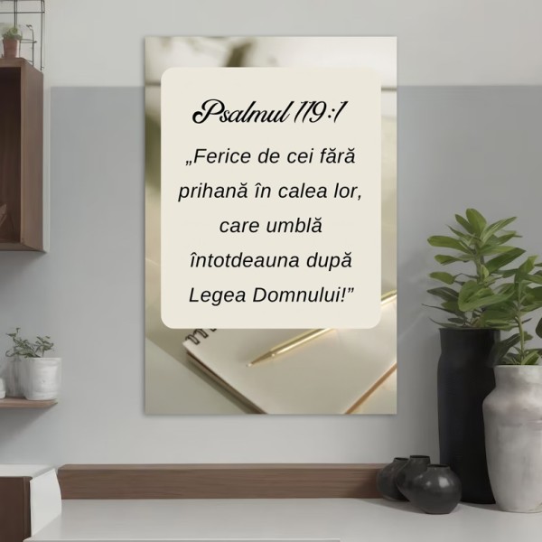Tablou Canvas Versete biblice - Legea Domnului