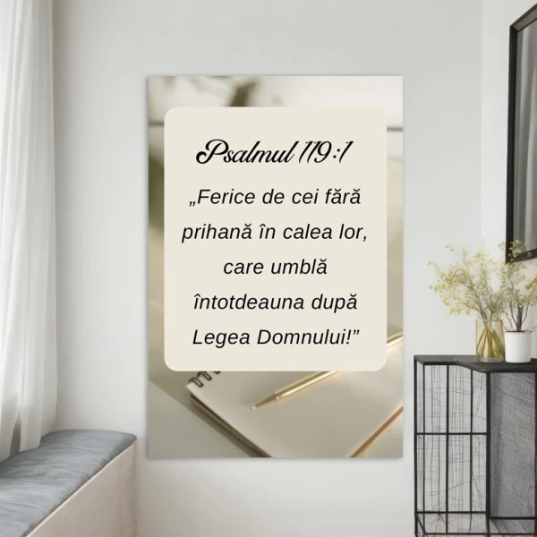 Tablou Canvas Versete biblice - Legea Domnului