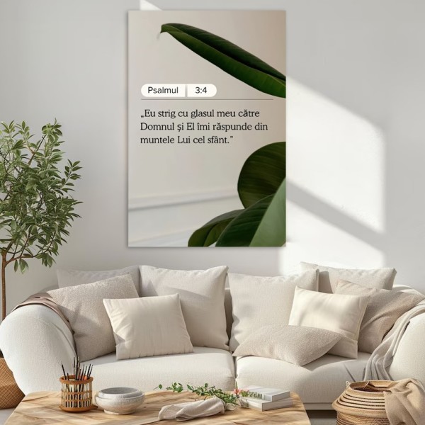 Tablou Canvas Versete biblice - Eu strig cu glasul meu