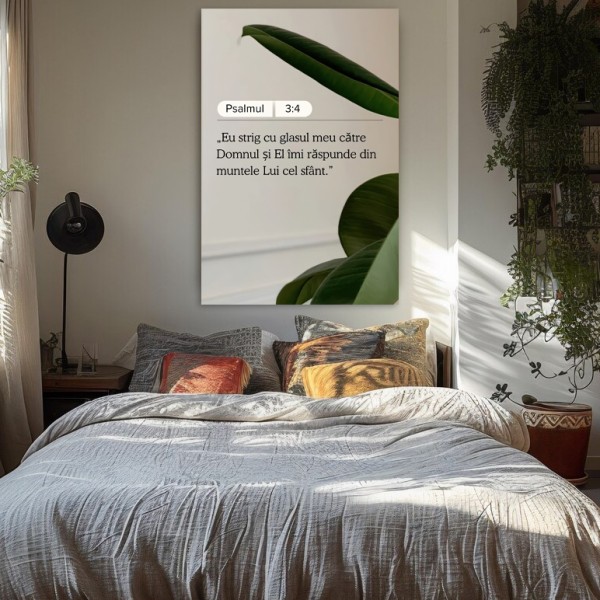 Tablou Canvas Versete biblice - Eu strig cu glasul meu