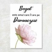 Tablou Canvas Versete biblice - Bogat este omul care il are pe Dumnezeu