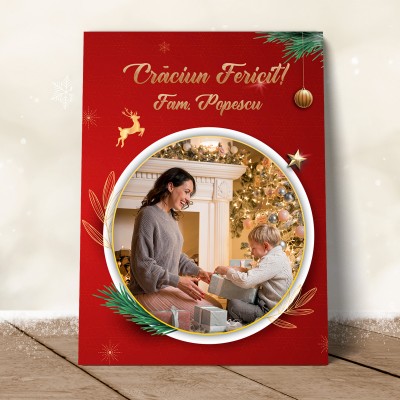 Tablou canvas personalizat cu mesaj de Craciun