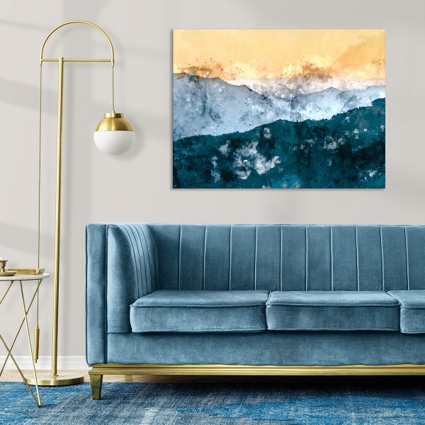 Tablou canvas blue and gold