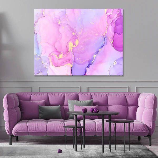 Tablou canvas abstract mauve