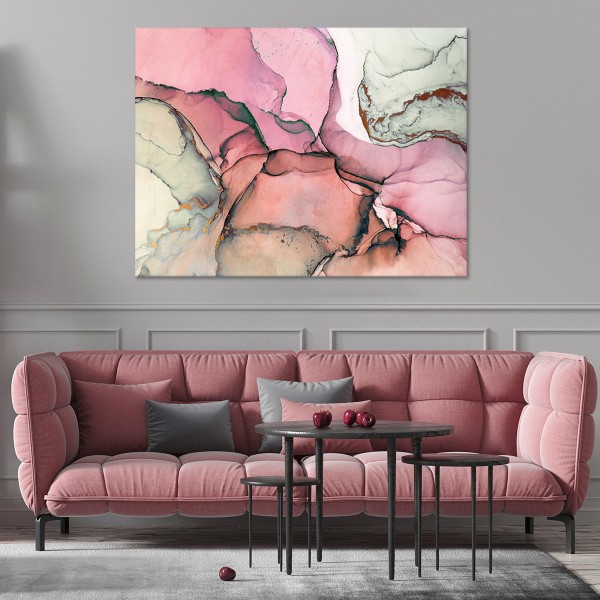 Tablou canvas abstract pink