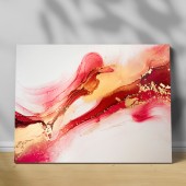 Tablou canvas red and gold