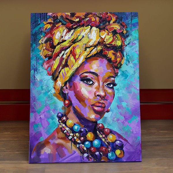 Tablou canvas femeie africana Kehinde Girl