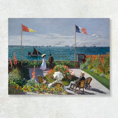 Tablou Garden at Sainte Adresse, Claude Monet