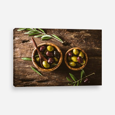 Tablou canvas olive negre si verzi II