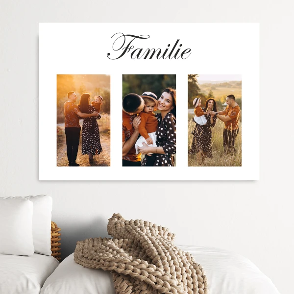Tablou personalizat colaj cu 3 poze