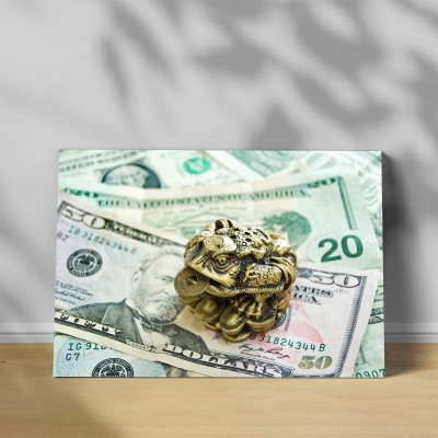 Tablou feng shui broasca raioasa pe pepite