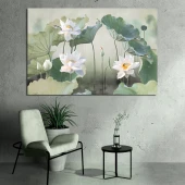 Tablou flori de lotus feng shui 70x100cm