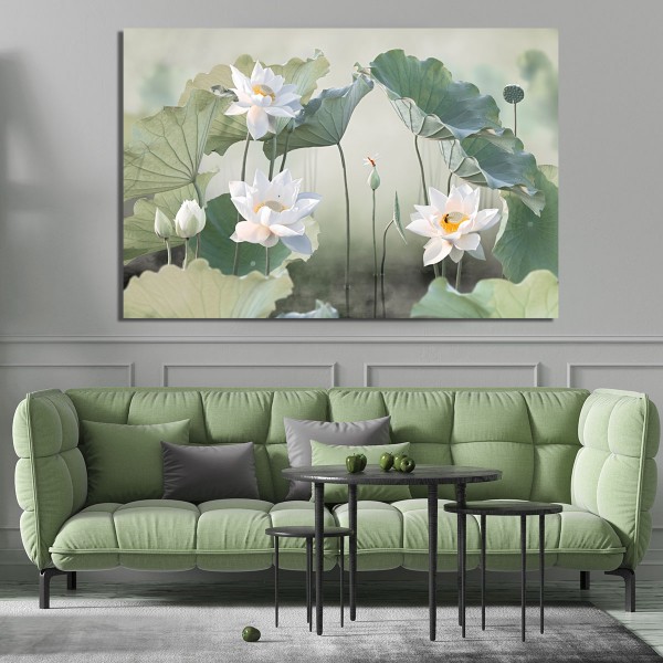 Tablou flori de lotus feng shui 70x100cm