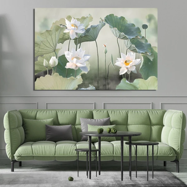 Tablou flori de lotus feng shui 70x100cm