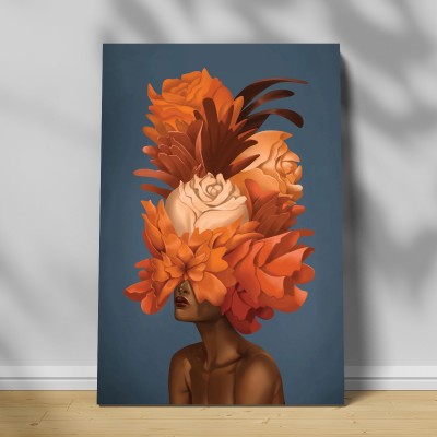 Tablou canvas decorativ fata cu portocalii