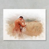 Tablou personalizat watercolor dreptunghi