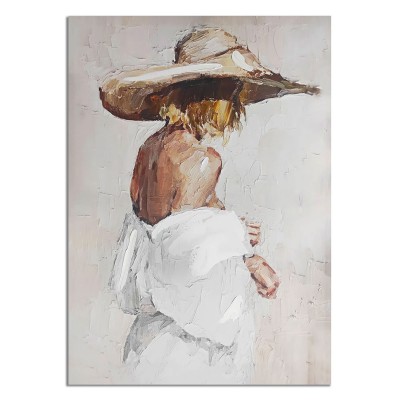 Tablou canvas femeie misterioasa cu palarie