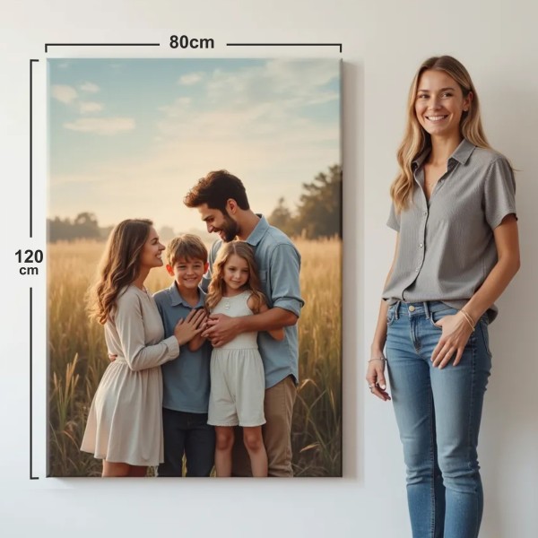 Tablou Mare personalizat vertical cu poza ta XL 120x80cm
