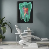 Tablou canvas Stomatologie Green Tooth