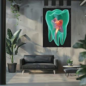 Tablou canvas Stomatologie Green Tooth