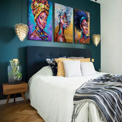 Set tablouri canvas femei africane 3 buc.50x70 cm — miniatura 2