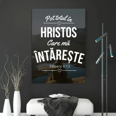 Tablou Canvas Versete biblice - Pot totul in Hristos — miniatura 2