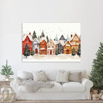 Tablou Canvas de Crăciun - Magie sub zăpadă — miniatura 3