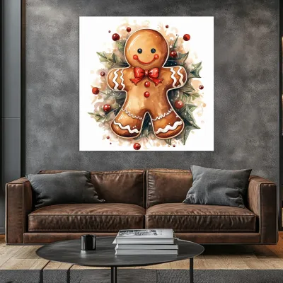 Tablou Canvas de Crăciun - Zâmbet dulce de sărbători — miniatura 2