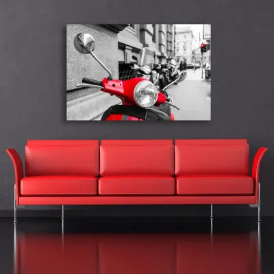 Tablou canvas pe panza motorino Vespa — miniatura 3